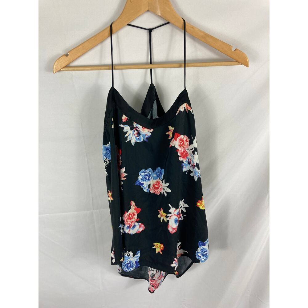 Express Black Floral Tank Size XS